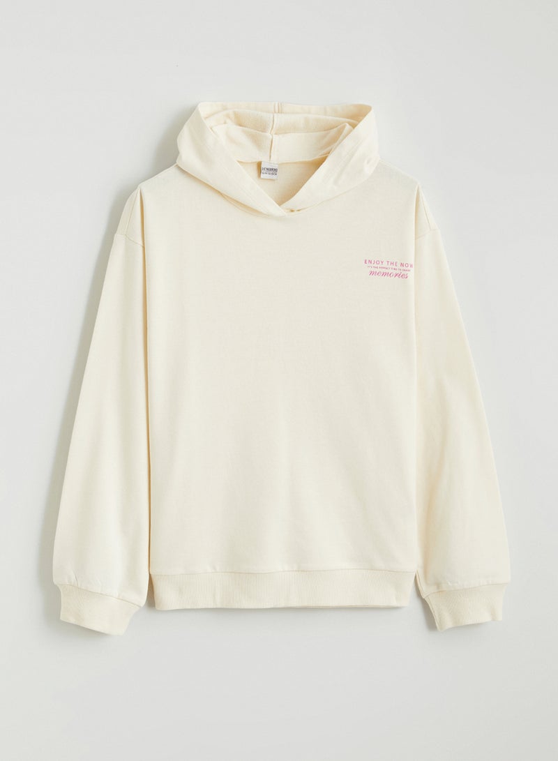 ال سي وايكيكي سويتشيرت بناتي بغطاء رأس - Image 1